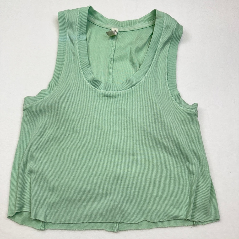 Free People Size M Light Green Tank Top